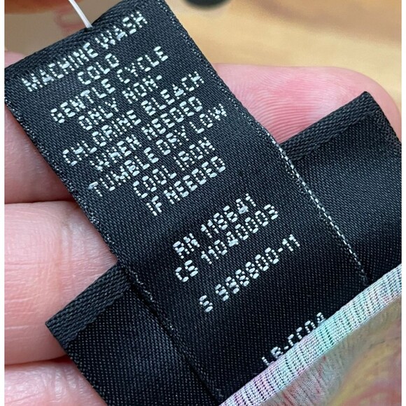 Lane Bryant Women's 14 Green Tank Polyester Tunic Hi-Low Hem Abstract Artsy Boho - Picture 9 of 9